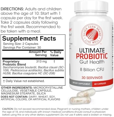 silver fern ultimate probiotic 2-pack – probiotics for, close-up detail