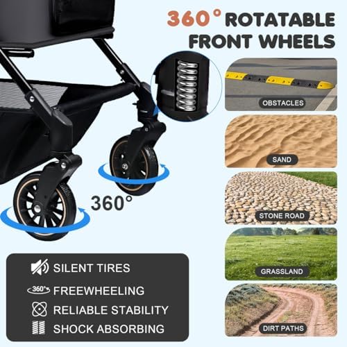 dog stroller for large & medium dogs (20–132, package contents