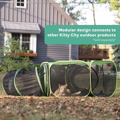 kitty city outdoor catio furniture and play kits showing dimensions
