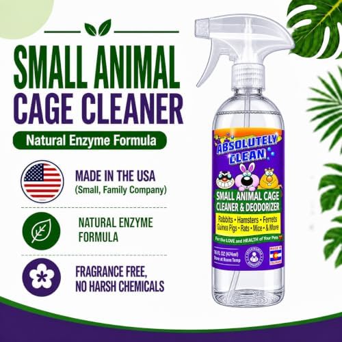 amazing small animal cage cleaner, just spray/wipe, easily shown in use