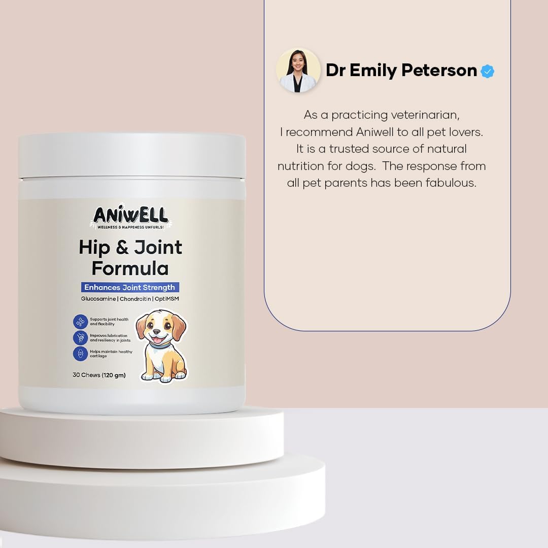 hip and joint supplement for dogs – glucosamine showing dimensions