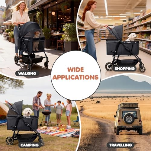 dog stroller for large & medium dogs (20–132, front angle view