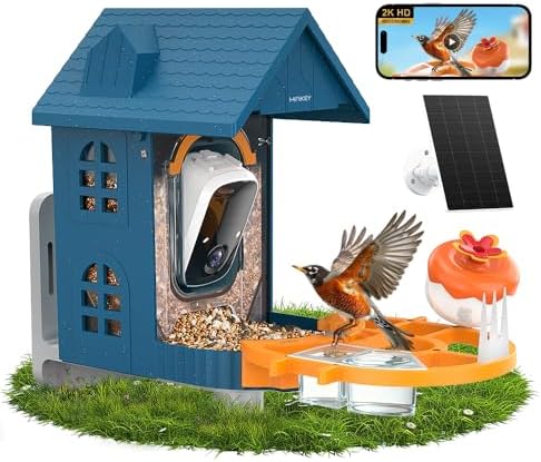 smart bird feeder camera solar powered,2k hd video, main product view