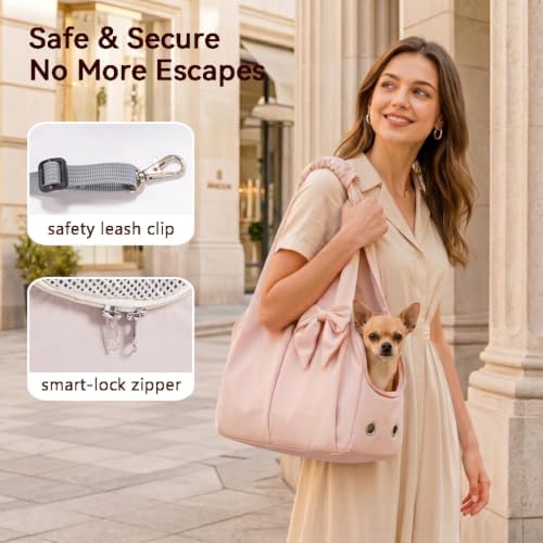 fashion dog purse carrier for small dogs and showing dimensions