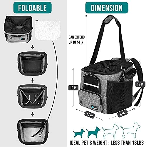 petami dog bike basket, soft-sided ventilated pet carrier shown in use