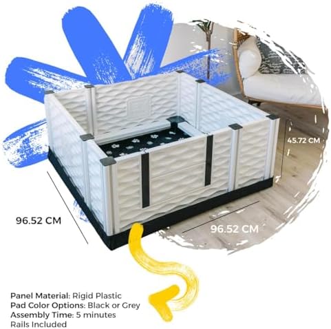ezwhelp ezclassic dog whelping box - washable pee showing dimensions