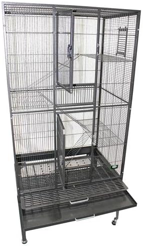 congo cage - durable 68" tall cage showing dimensions