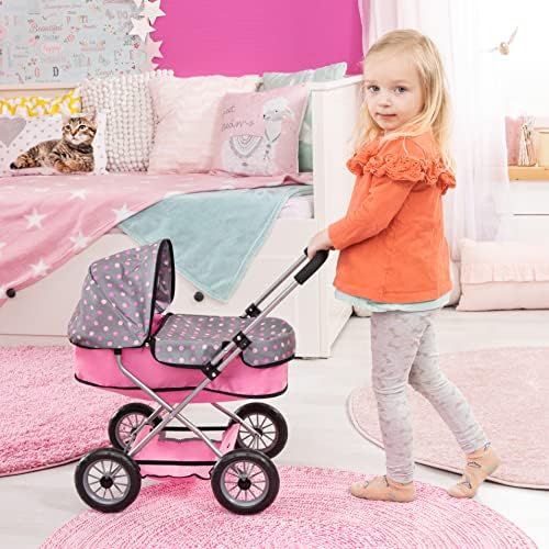 bayer smarty modern doll pram & stroller set showing dimensions