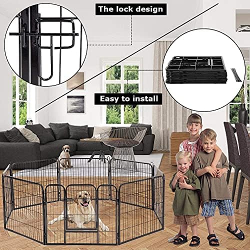 bestpet | dog playpen | 32", 8 panels showing dimensions