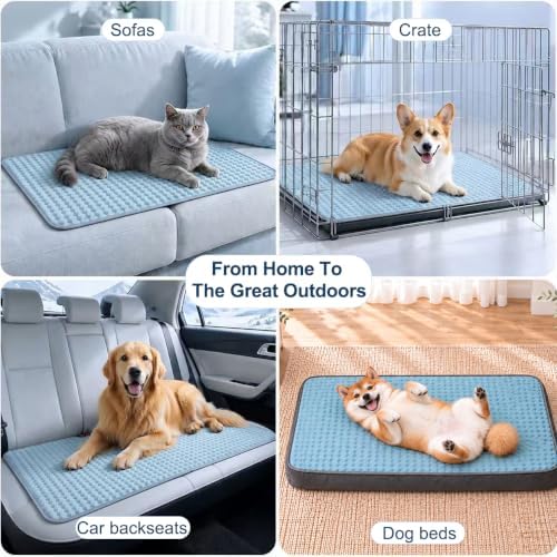 dog cooling mat for large dogs,42"x27" washable cooling, front angle view