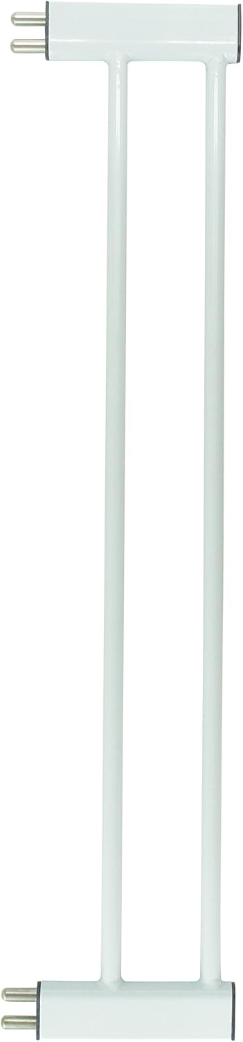 steel/plastic pet gate extension, small, white, main product view
