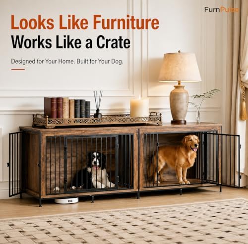 48" xl dog crate furniture for medium & showing dimensions