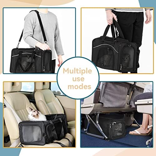 petsfit two-way placement pet carrier airline approved, cat, close-up detail