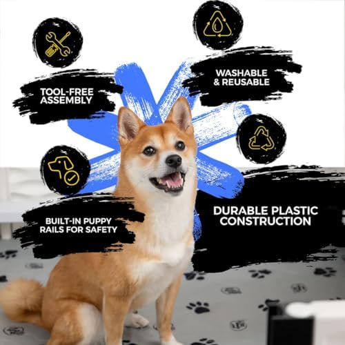 ezwhelp ezclassic dog whelping box - washable pee, close-up detail