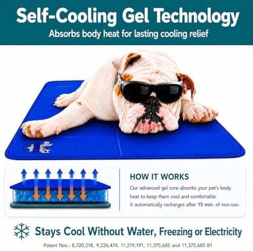 arf pets dog cooling mat - solid gel shown in use
