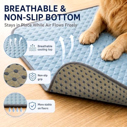 dog cooling mat for large dogs,42"x27" washable cooling, package contents