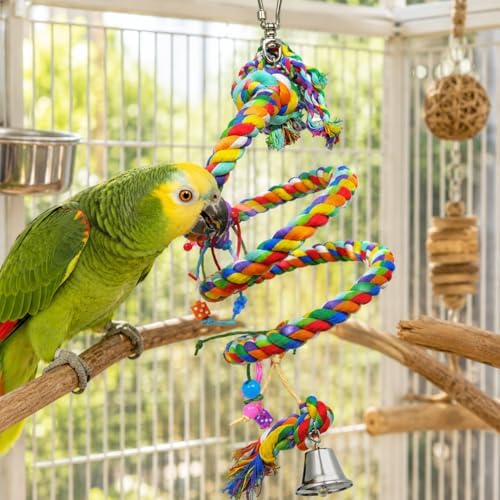 bonka bird toys 1961 large rope coil charm, side view