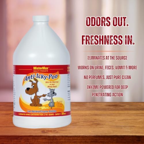 mistermax anti icky poo pet urine enzyme cleaner shown in use
