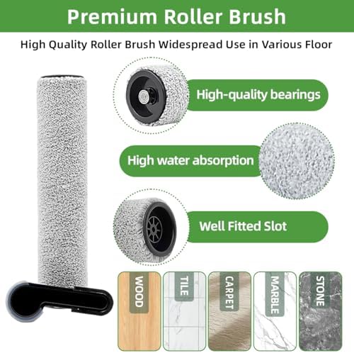 roller brush and filters replacement for tineco floor shown in use