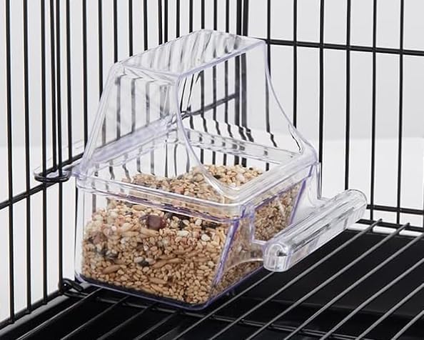 lot of 12 bird cage acrylic clear plastic shown in use
