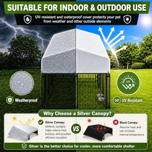 oranland 6x4x6 ft dog kennel outdoor for large, close-up detail