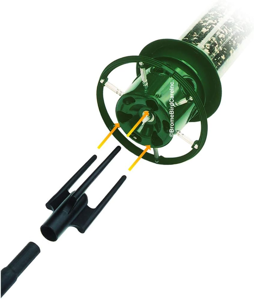 pole adapter for pole mounting a squirrel buster, close-up detail