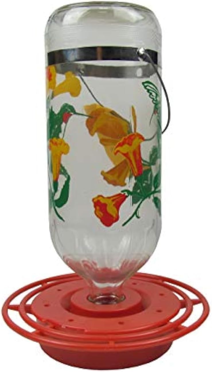 original best-1 flowers hummingbird feeder 32 ounce glass, main product view
