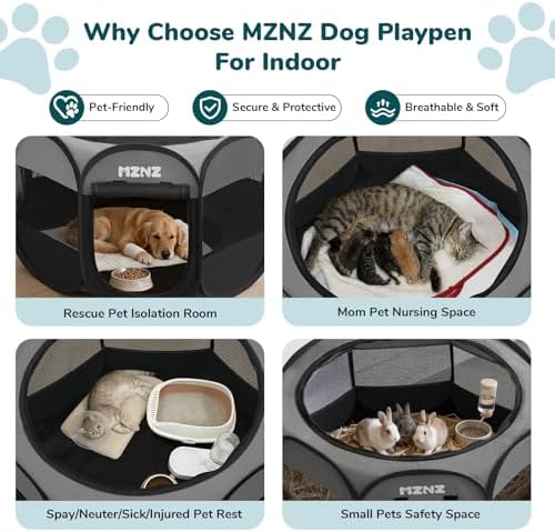 dog cat small animal puppy playpen crate, large, side view