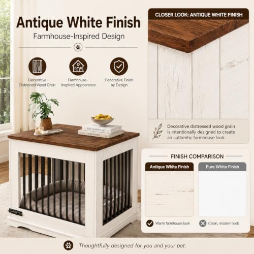 onbrill 27 inch flip-up door dog crate furniture on a desk or shelf