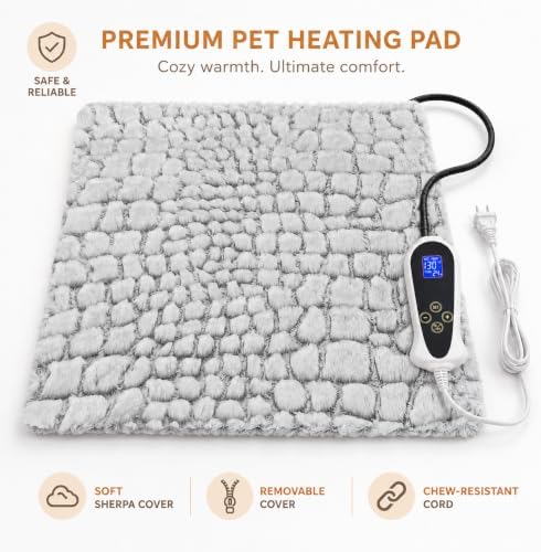 heated bed for small animals pet heating pad, front angle view