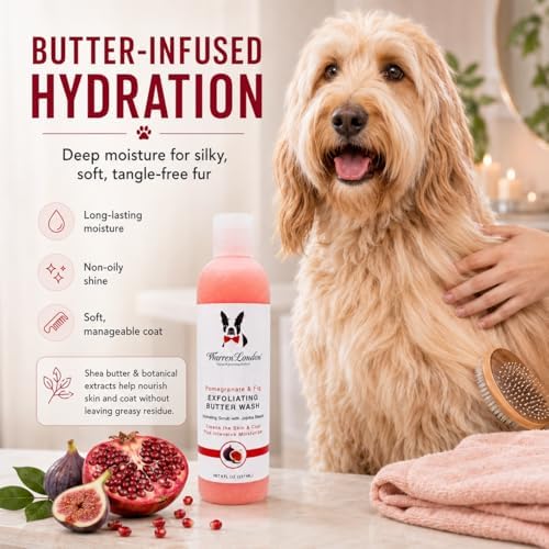 warren london exfoliating butter wash dog shampoo – showing dimensions