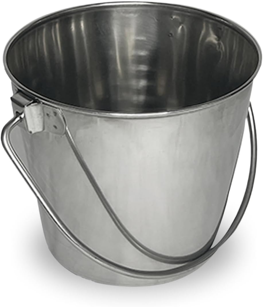 heavy stainless steel round bucket, 9 quart |, main product view
