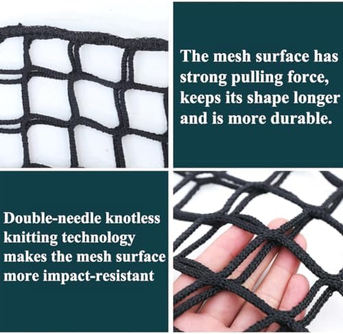 double layer safety netting, kids climbing game protection, side view