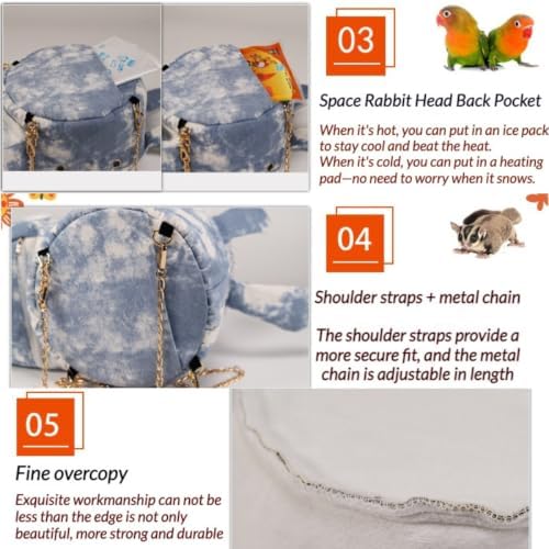 small pet carrier travel backpack for hamster guinea, side view