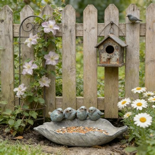 bird-feeder wild bird-bath bowl outdoors - garden decor, side view