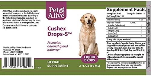 petalive complete cushex combopack - dog adrenal health, side view