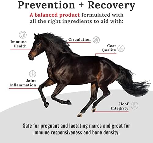 mojo joint horse supplements, equine pelleted supplement, all shown in use