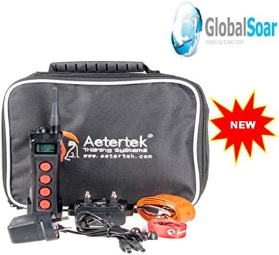 1100 yard remote dog training shock collar with shown in use