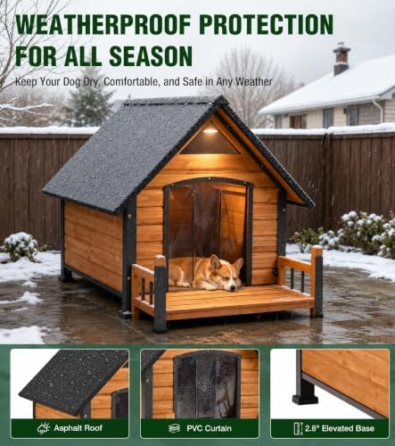 gutinneen heated dog house for outside with iron on a desk or shelf