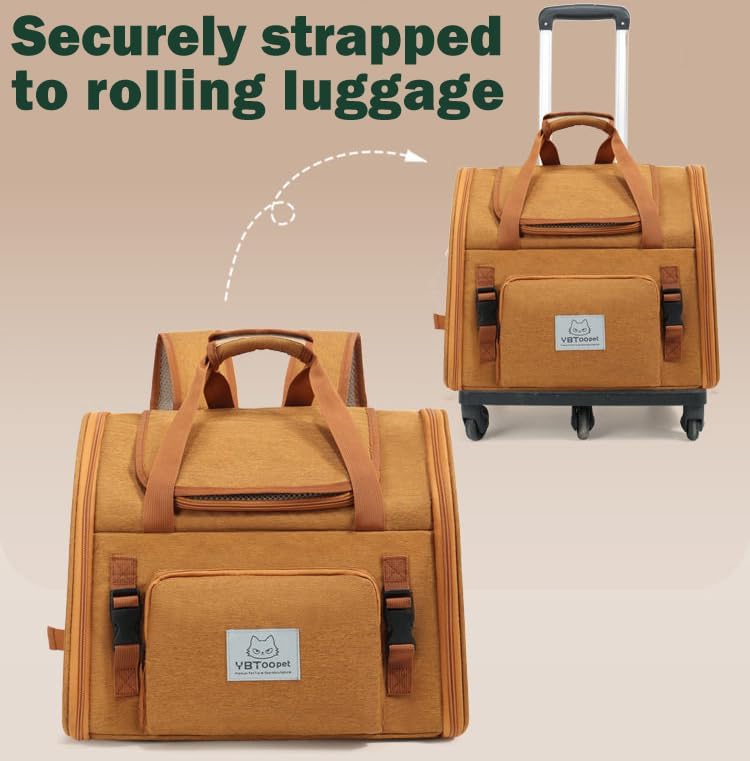 cat backpack expandable, cat carrier for travel &, front angle view