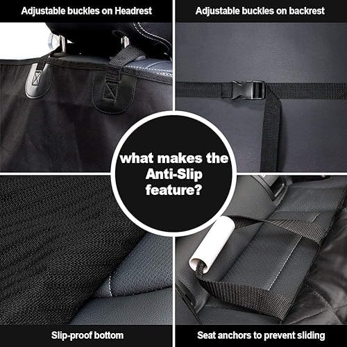 asfrost dog seat cover cars trucks suvs, thick, front angle view