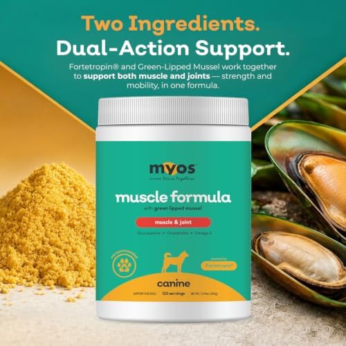 myos muscle & joint dog supplement - hip shown in use