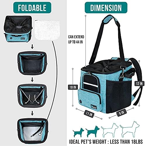 petami dog bike basket, soft-sided ventilated pet carrier shown in use