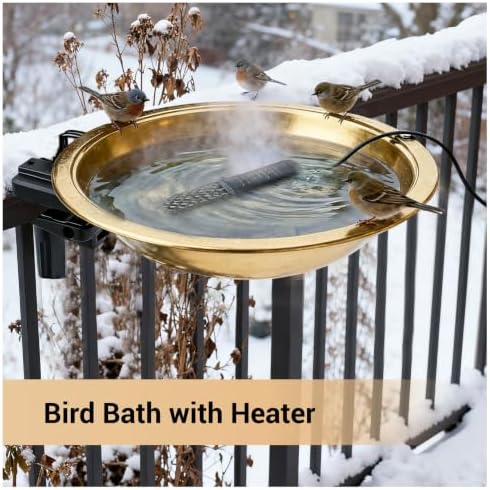 12" diameter 2.6" deep bird bath with 3", side view