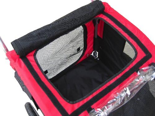 booyah medium dog stroller & pet bike trailer, side view
