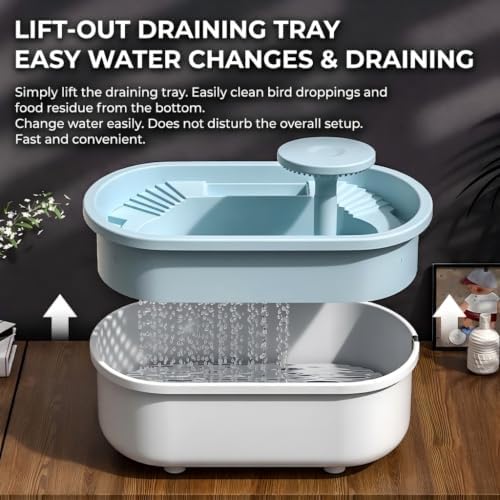 electric automatic bird bath shower circulating pump, quiet showing dimensions