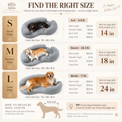 calming orthopedic memory foam dog bed, medium, beige, front angle view