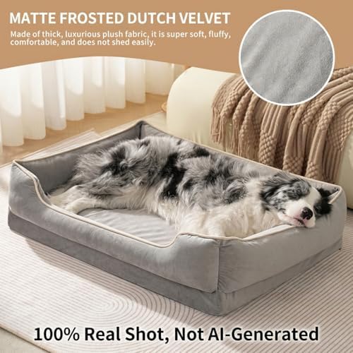 fairypet orthopedic dog bed for medium to large shown in use