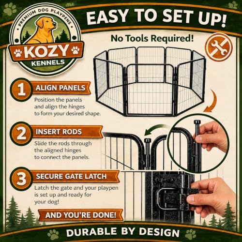 dog playpen w/octagon top shade cover - 24 showing dimensions