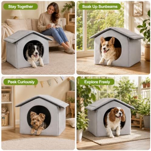 indoor dog house large dog tent with enclosed on a desk or shelf